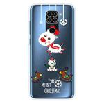For Xiaomi Redmi Note 9 Christmas Series Transparent TPU Protective Case(Trojan Bear Deer)