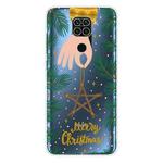 For Xiaomi Redmi Note 9 Christmas Series Transparent TPU Protective Case(Five-pointed Star)