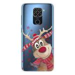 For Xiaomi Redmi Note 9 Christmas Series Transparent TPU Protective Case(Smiley Deer)