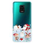 For Xiaomi Redmi Note 9S Christmas Series Transparent TPU Protective Case(Snow Entertainment)