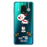 For Xiaomi Redmi Note 9S Christmas Series Transparent TPU Protective Case(Trojan Bear Deer)