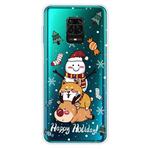 For Xiaomi Redmi Note 9S Christmas Series Transparent TPU Protective Case(Stacked Doll)