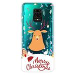 For Xiaomi Redmi Note 9S Christmas Series Transparent TPU Protective Case(Christmas Ugly Deer)