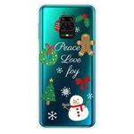 For Xiaomi Redmi Note 9S Christmas Series Transparent TPU Protective Case(Simple Snowman)