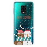 For Xiaomi Redmi Note 9S Christmas Series Transparent TPU Protective Case(Take Picture Bear Snowman)