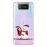 For ASUS Zenfone 7 Pro ZS671KS Christmas Series Transparent TPU Protective Case(Girl Snowman)