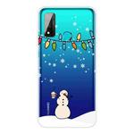 For Huawei P Smart 2020 Christmas Series Transparent TPU Protective Case(Milk Tea Snowman)