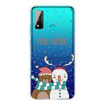 For Huawei P Smart 2020 Christmas Series Transparent TPU Protective Case(Take Picture Bear Snowman)