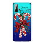 For Huawei P Smart 2020 Christmas Series Transparent TPU Protective Case(Big Crutch)