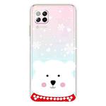 For Huawei P40 Lite & Nova 6 SE Christmas Series Transparent TPU Protective Case(Chubby White Bear)