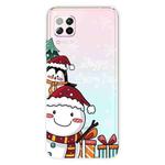For Huawei P40 Lite & Nova 6 SE Christmas Series Transparent TPU Protective Case(Cute Penguin Snowman)