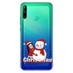 For Huawei P40 Lite E Christmas Series Transparent TPU Protective Case(Girl Snowman)