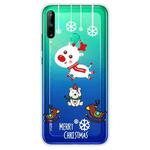 For Huawei P40 Lite E Christmas Series Transparent TPU Protective Case(Trojan Bear Deer)