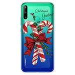 For Huawei P40 Lite E Christmas Series Transparent TPU Protective Case(Big Crutch)