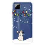 For Huawei Y5p Christmas Series Transparent TPU Protective Case(Milk Tea Snowman)