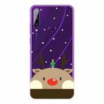 For Huawei Y6p Christmas Series Transparent TPU Protective Case(Fat Deer)