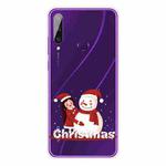 For Huawei Y6p Christmas Series Transparent TPU Protective Case(Girl Snowman)