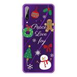 For Huawei Y6p Christmas Series Transparent TPU Protective Case(Simple Snowman)