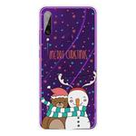 For Huawei Y6p Christmas Series Transparent TPU Protective Case(Take Picture Bear Snowman)