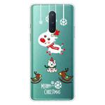 For OnePlus 8 Christmas Series Transparent TPU Protective Case(Trojan Bear Deer)