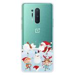 For OnePlus 8 Pro Christmas Series Transparent TPU Protective Case(Snow Entertainment)