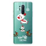 For OnePlus 8 Pro Christmas Series Transparent TPU Protective Case(Trojan Bear Deer)