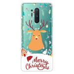 For OnePlus 8 Pro Christmas Series Transparent TPU Protective Case(Christmas Ugly Deer)