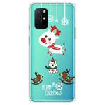 For OnePlus 8T Christmas Series Transparent TPU Protective Case(Trojan Bear Deer)