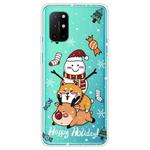 For OnePlus 8T Christmas Series Transparent TPU Protective Case(Stacked Doll)