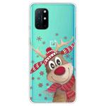For OnePlus 8T Christmas Series Transparent TPU Protective Case(Smiley Deer)