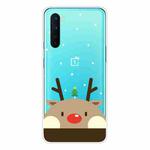 For OnePlus Nord Christmas Series Transparent TPU Protective Case(Fat Deer)