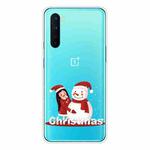For OnePlus Nord Christmas Series Transparent TPU Protective Case(Girl Snowman)