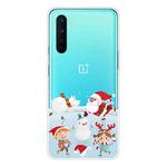 For OnePlus Nord Christmas Series Transparent TPU Protective Case(Snow Entertainment)