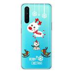 For OnePlus Nord Christmas Series Transparent TPU Protective Case(Trojan Bear Deer)