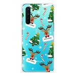 For OnePlus Nord Christmas Series Transparent TPU Protective Case(Cane Deer)