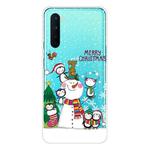 For OnePlus Nord Christmas Series Transparent TPU Protective Case(Penguin Family)