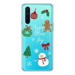 For OnePlus Nord Christmas Series Transparent TPU Protective Case(Simple Snowman)