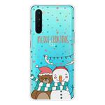 For OnePlus Nord Christmas Series Transparent TPU Protective Case(Take Picture Bear Snowman)