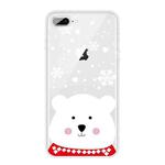 Christmas Series Clear TPU Protective Case For iPhone 8 Plus / 7 Plus(Chubby White Bear)