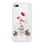 Christmas Series Clear TPU Protective Case For iPhone 8 Plus / 7 Plus(Trojan Bear Deer)