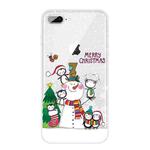 Christmas Series Clear TPU Protective Case For iPhone 8 Plus / 7 Plus(Penguin Family)