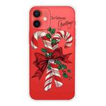 For iPhone 12 / 12 Pro Christmas Series Clear TPU Protective Case(Big Crutch)