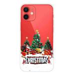 For iPhone 12 / 12 Pro Christmas Series Clear TPU Protective Case(Retro Old Man)