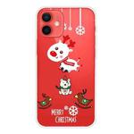 For iPhone 12 mini Christmas Series Clear TPU Protective Case (Trojan Bear Deer)