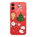 For iPhone 12 mini Christmas Series Clear TPU Protective Case (4 Cartoons)