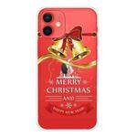 For iPhone 12 mini Christmas Series Clear TPU Protective Case (Golden Bell)