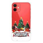 For iPhone 12 mini Christmas Series Clear TPU Protective Case (Retro Old Man)