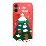 For iPhone 12 mini Christmas Series Clear TPU Protective Case (Three-tier Christmas Tree)