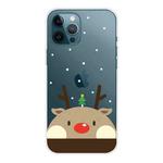For iPhone 12 Pro Max Christmas Series Clear TPU Protective Case(Fat Deer)