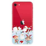 For iPhone SE 2022 / SE 2020 / 8 / 7 Christmas Series Clear TPU Protective Case(Snow Entertainment)